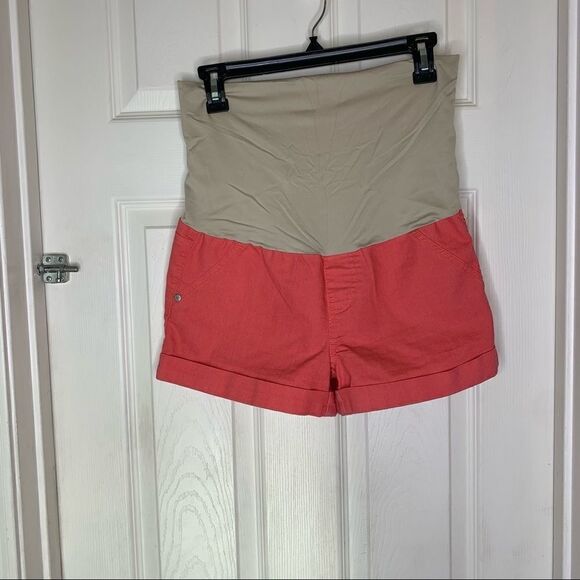 Celebrity Pink Full Panel Coral Maternity Shorts Size Small - Picture 2 of 9